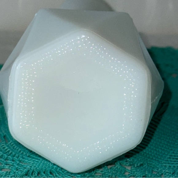 Vintage Milk Glass White Geometric Vases - Set‎ of 2 8.5 inches tall - Picture 4 of 9